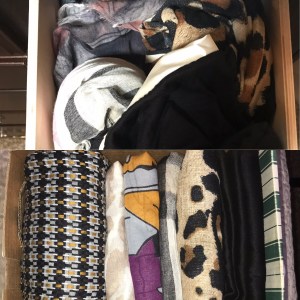 Scarves. Before and After